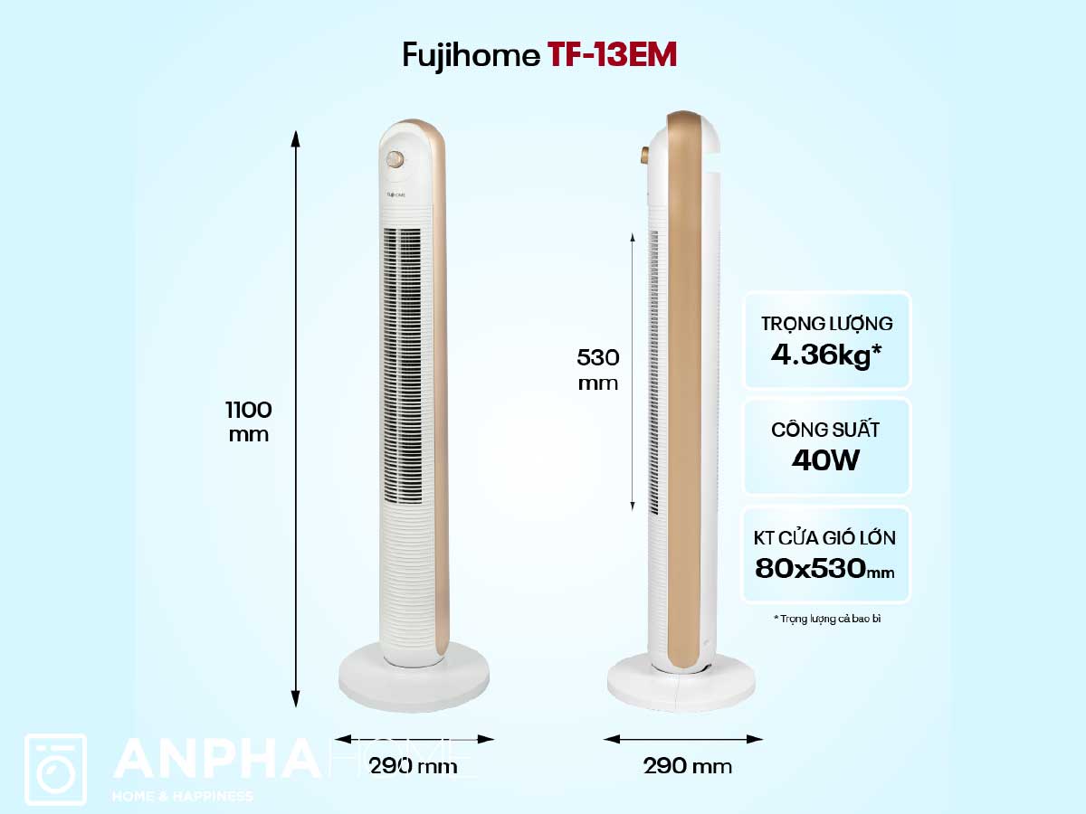 Quạt tháp Fujihome TF-13EM Cao Cấp