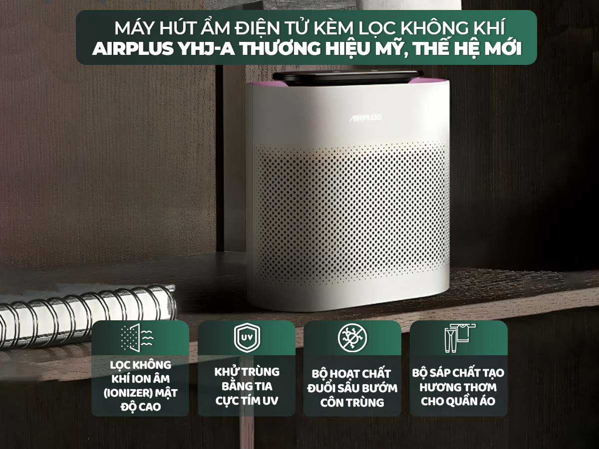 Máy hút ẩm lọc không khí mini Airplus YHJ-A1