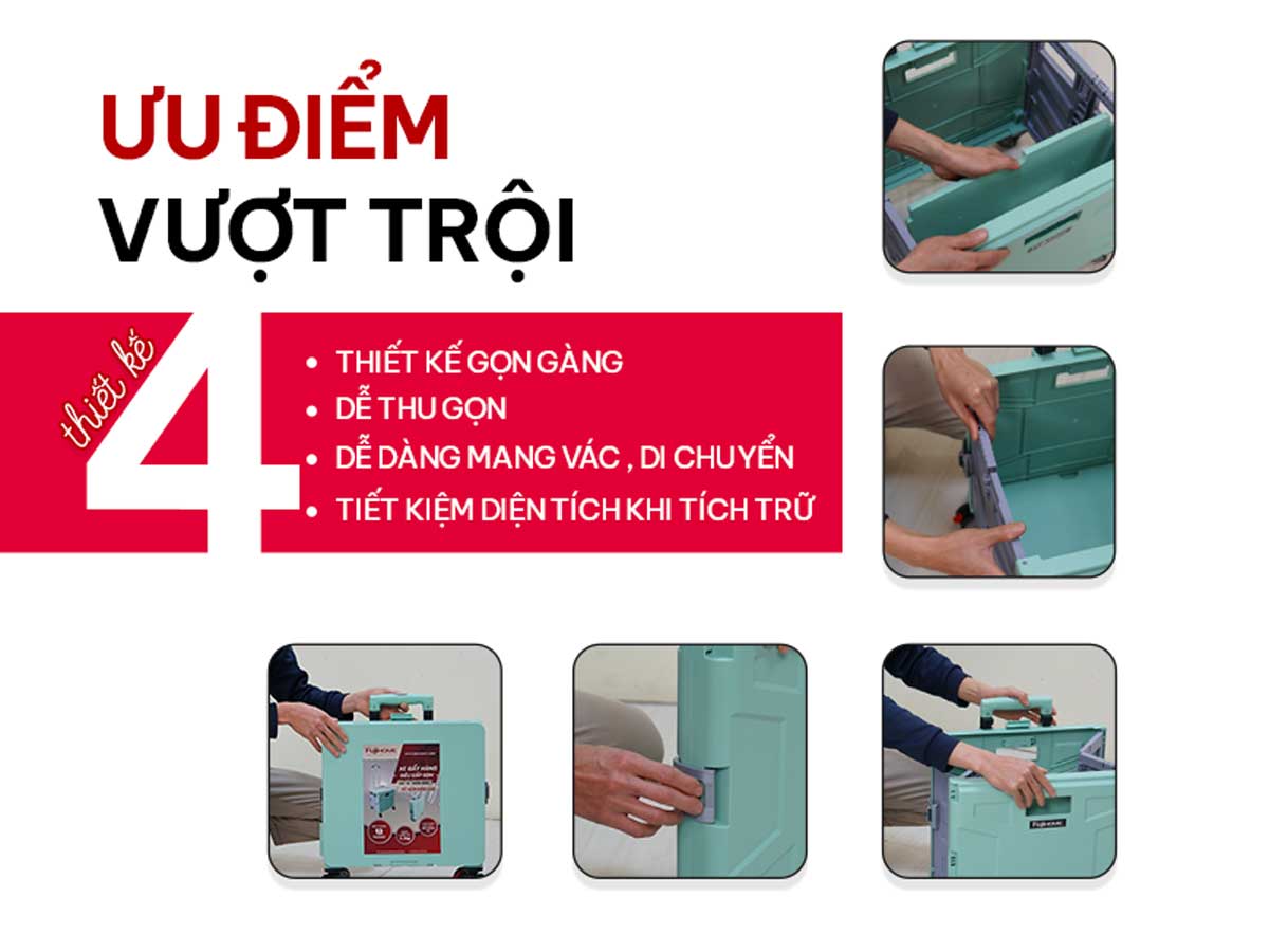 Xe kéo hàng đi chợ rút gọn FUJIHOME ST-250