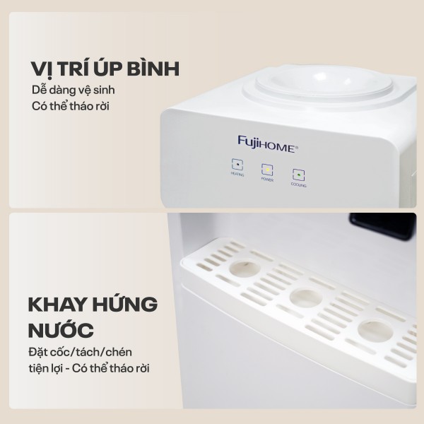 Cây nước nóng lạnh Fujihome WD676C 3