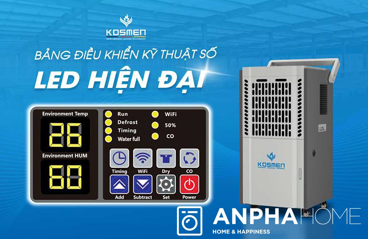 Bảng điều khiển Máy hút ẩm công nghiệp Kosmen KM - 90S