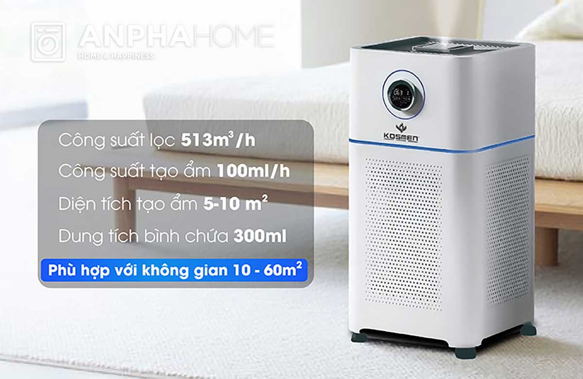 Hiệu suất lọc và tạo ẩm mạnh mẽ