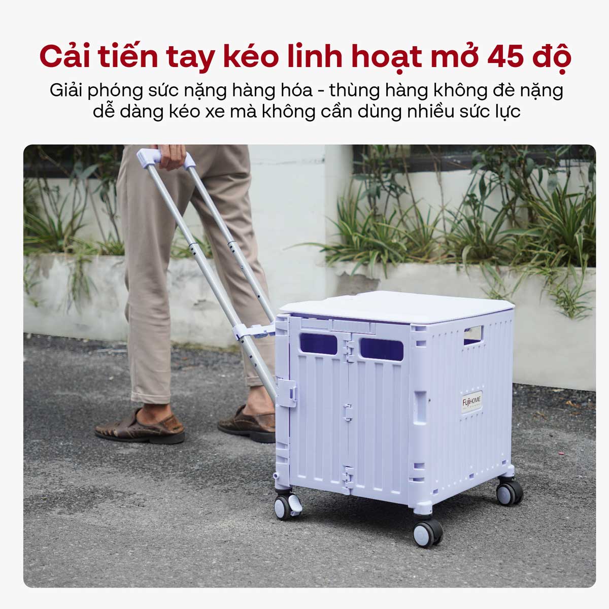 Xe kéo hàng đi chợ FUJIHOME PT-45F